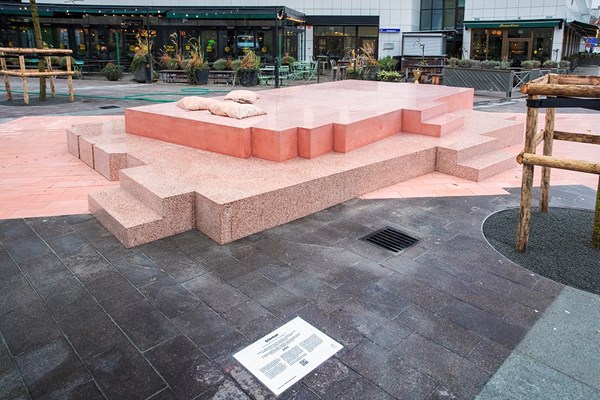 Monument honoring the LGBTQ+ community has pillows made by Mophis